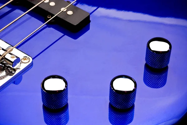 Bass Guitar Volume Tone Knobs — Stock Photo, Image