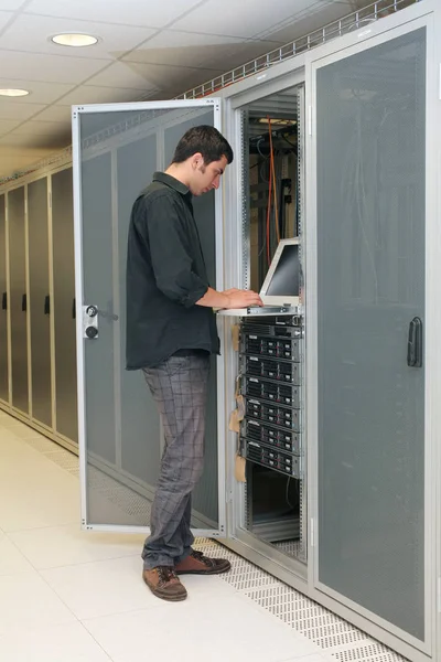 Technicians Server Room — Stock Photo, Image