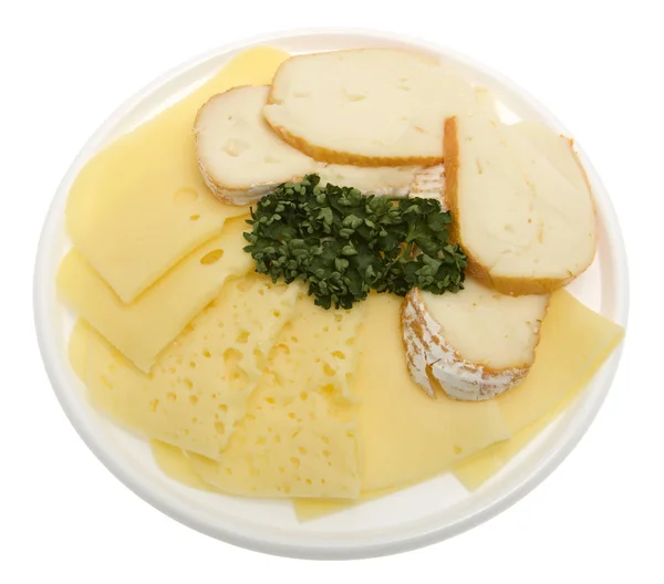 Käseplatte Käse Als Aufschnitt — Stockfoto