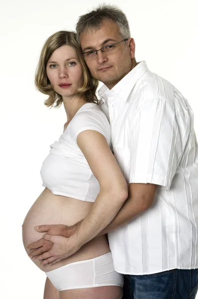 Gravid Kvinna Och Man — Stockfoto