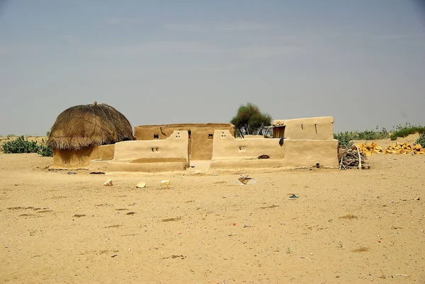 Byn Öknen Rajasthan — Stockfoto