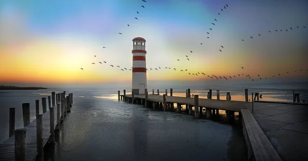 Farol Hora Dia — Fotografia de Stock