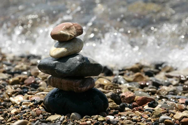 Pedras Seixo Equilíbrio Imagem De Stock