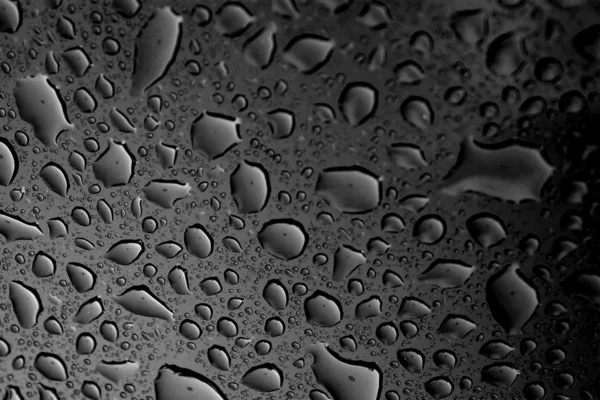 Drops Water Black Background — Stock Photo, Image