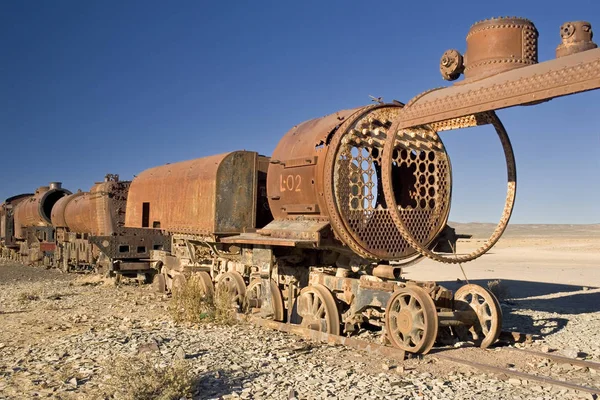 鉄道の蒸気機関車 — ストック写真