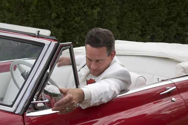 Portrait Man Car — Stock Photo, Image