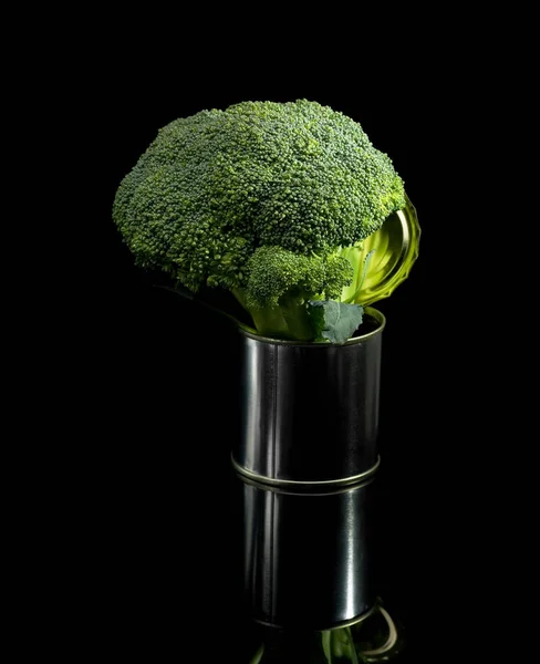 Broccoli Una Lattina Stagno — Foto Stock