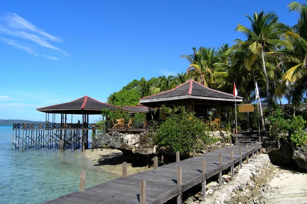 Pequena Ilha Ásia Com Restaurante Stelzen — Fotografia de Stock