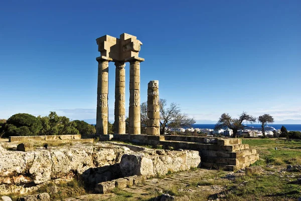 Acropolis Cidade Rhodes — Fotografia de Stock