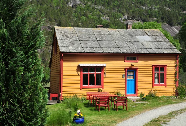 Piękny Domek Norwegii — Zdjęcie stockowe