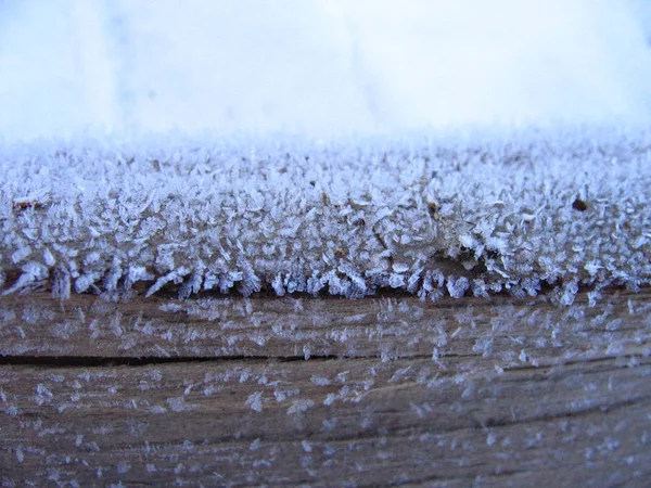 Wood Ice Crystals — Stock Photo, Image