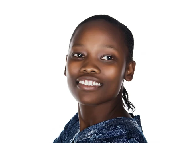 Retrato Una Joven Africana — Foto de Stock