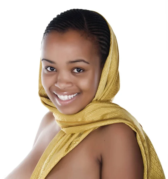 Porträtt Ung Afrikansk Kvinna — Stockfoto