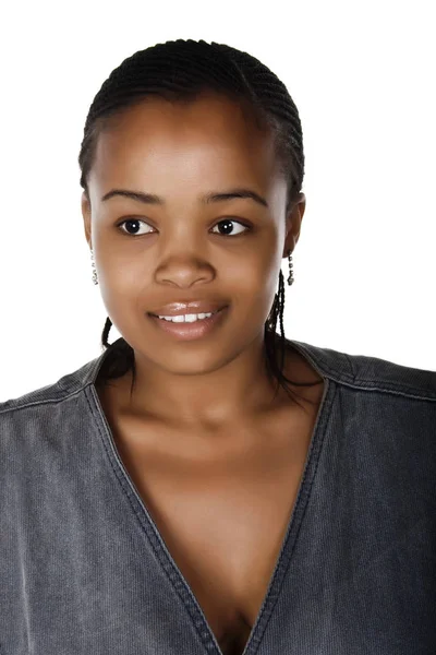 Retrato Una Joven Africana — Foto de Stock