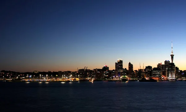 Auckland Harbor Bridge Zachodzie Słońca — Zdjęcie stockowe