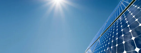 Solární Energie Výroba Energie — Stock fotografie