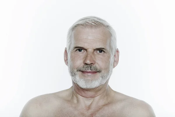 Porträtt Senior Man Studio Original Fotoset — Stockfoto