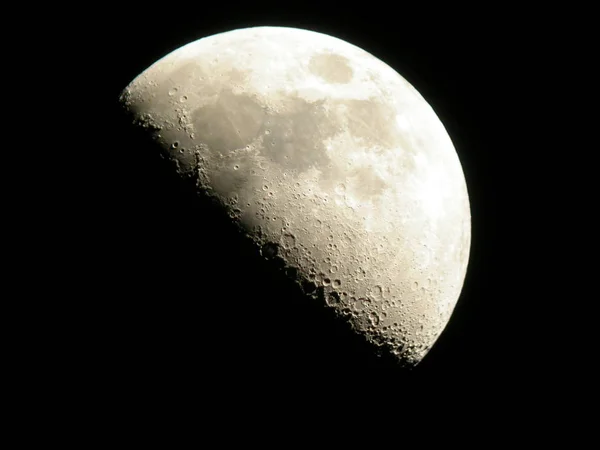 Měsíc Digiskopiebild Dalekohled Leica Nikon Coolpix 4500 Ohnisková Vzdálenost Otvor — Stock fotografie