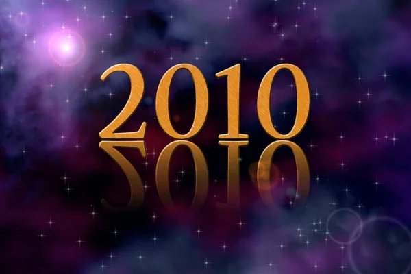 Nový Rok 2010 Zlaté Pozadí — Stock fotografie