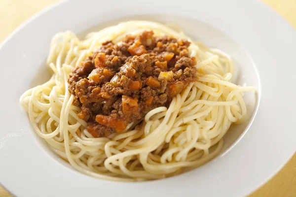 Espaguetis Cocina Tradicional Italiana —  Fotos de Stock