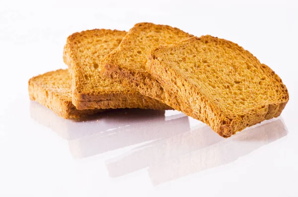 Gesneden Brood Een Witte Achtergrond — Stockfoto