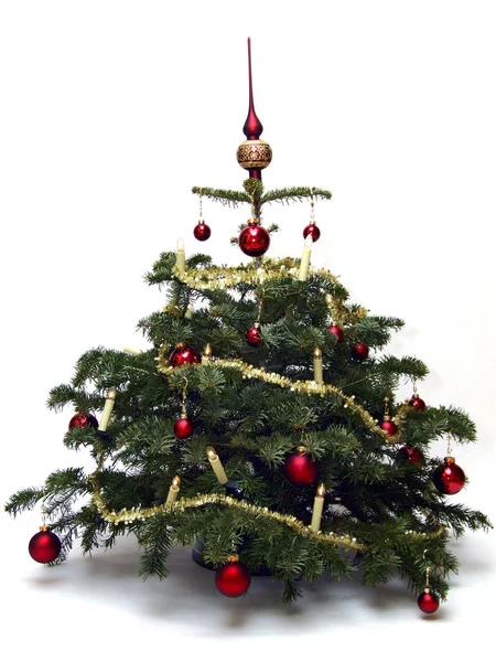 Feestelijke Kerstboom Vakantie Decoraties — Stockfoto