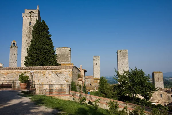 San Gimignano Italské Horské Město Toskánsku — Stock fotografie