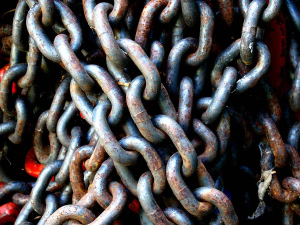 Primer Plano Una Cadena Oxidada —  Fotos de Stock