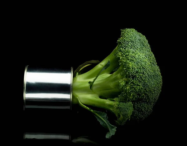 Brokoli Pada Kaleng Dapat — Stok Foto