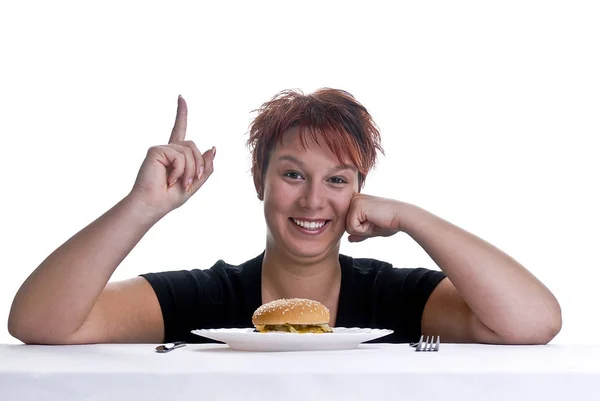 Fast Food Calorias Refeição — Fotografia de Stock