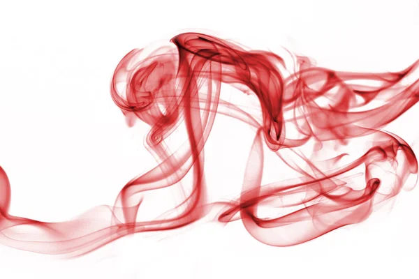 Abstract Red Smoke White Background — Stock Photo, Image