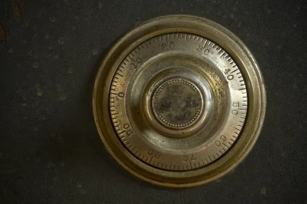 Antique Safe Dial Close Up