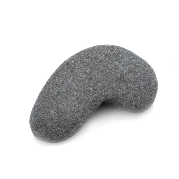 Чорний Камінь Ізольований Білому Тлі — стокове фото