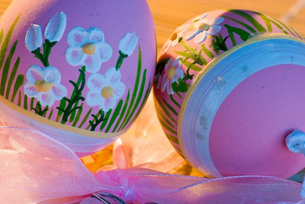 Concepto Colorido Vacaciones Decoraciones Pascua Feliz —  Fotos de Stock