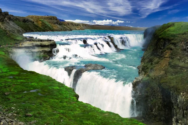 Καταρράκτης Skogafoss Στην Ισλανδία — Φωτογραφία Αρχείου