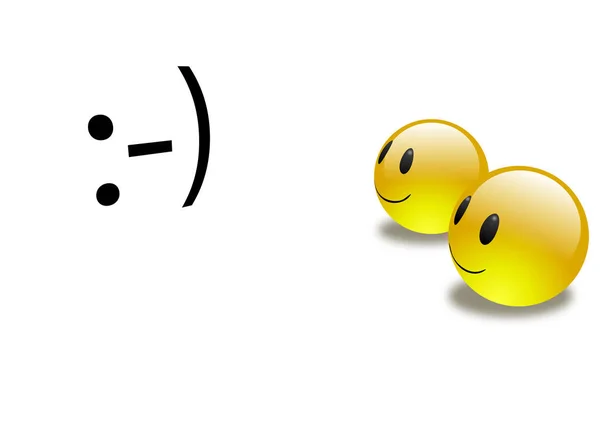 Aqua Emoticons Conheça — Fotografia de Stock