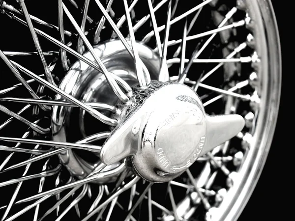 Närbild Ett Motorcykelhjul — Stockfoto