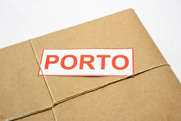Cerrar Una Caja Cartón Con Palabra Venta —  Fotos de Stock