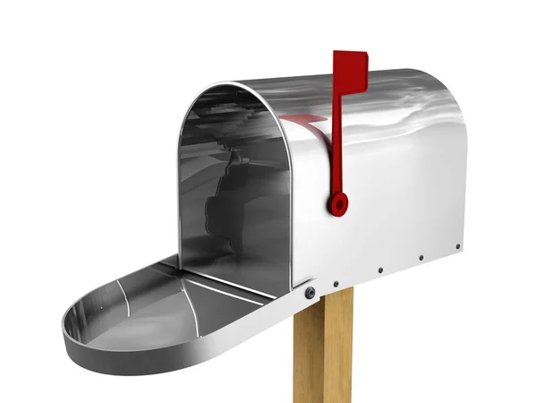 古典的なアメリカの金属製のメールボックスの素晴らしい3D画像 — ストック写真