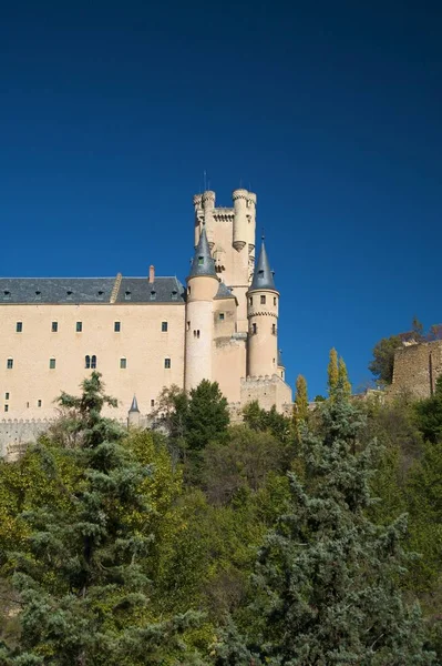 Детали Концепции Замка Segovia Путешествия Архитектуры — стоковое фото