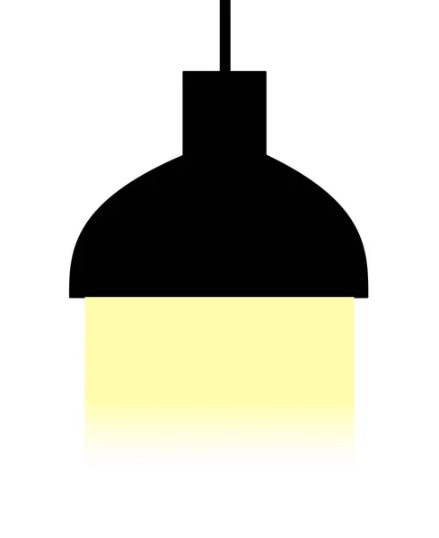 Illustration Vectorielle Une Lampe Suspendue Sur Fond Blanc — Photo