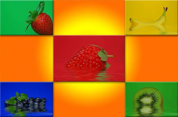 Strawberry Kiwi Table — Stock Photo, Image