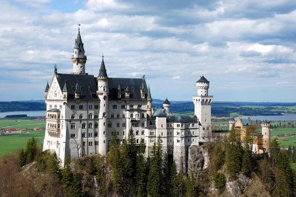 Neuschwanstein Slott Resor Och Arkitektur Koncept — Stockfoto