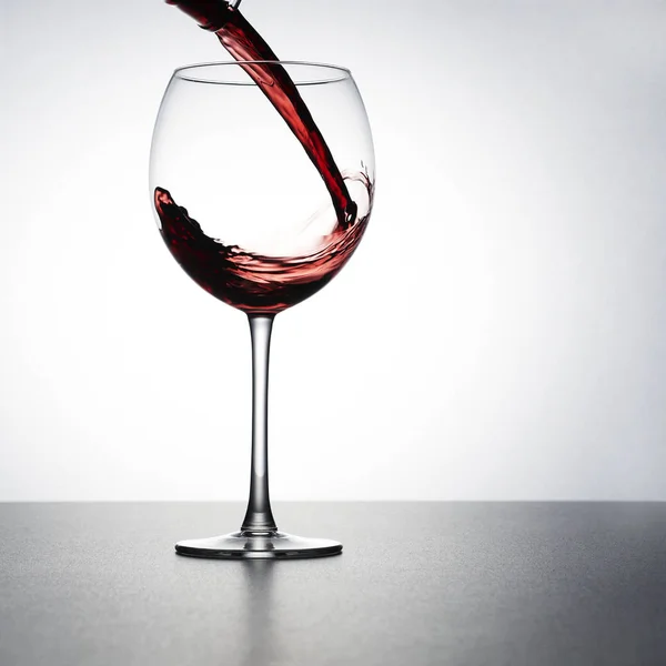 Wine Glass Red Background — Stock Photo, Image