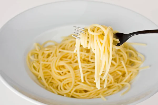 Forchetta Piatto Spaghetti — Foto Stock