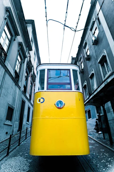 Vieux Tram Dans Ville Lisbon Portugaise — Photo