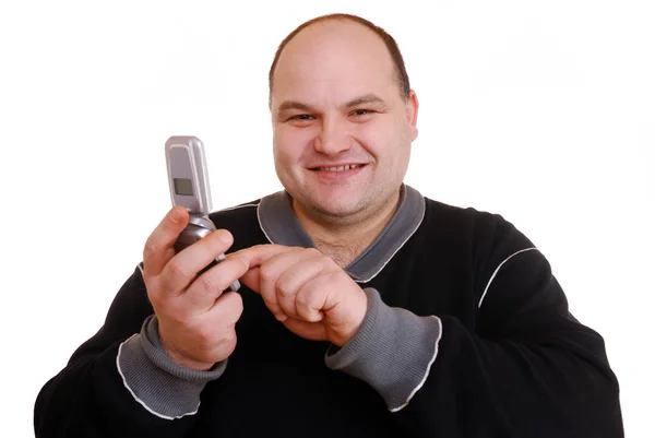 Man Met Mobiele Telefoon — Stockfoto