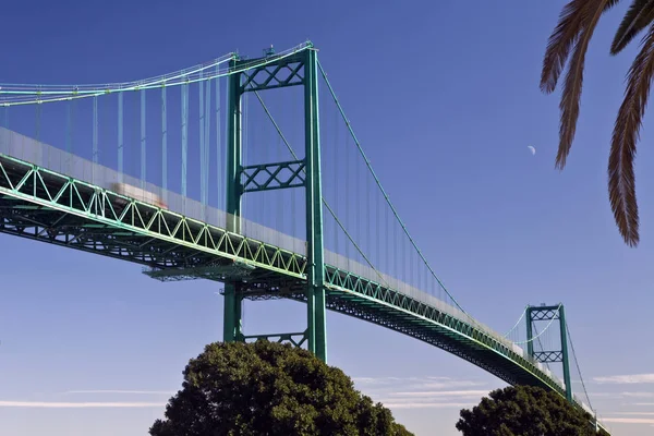 Vincent Thomas Bridge Los Angeles Harbor — Stock Photo, Image