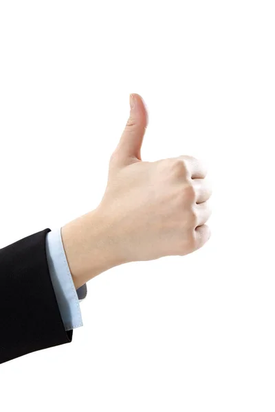 Hand Showing Thumb Isolated White Background — Stock Photo, Image