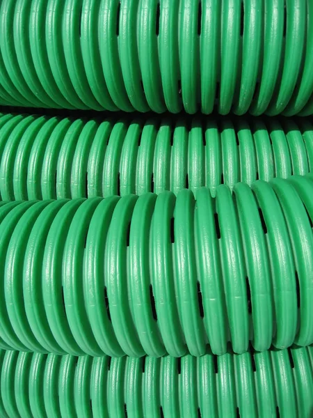 Zöld Műanyag Tömlő Háttér — Stock Fotó